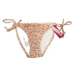 Xhilaration Women's Size XS Side Tie Hipster Bikini Swim Bottom Pink Floral New
